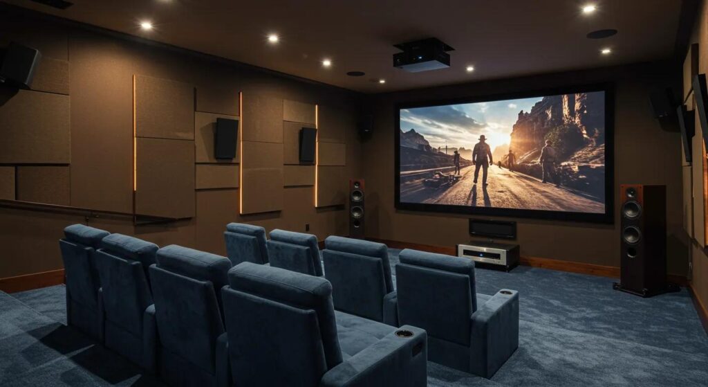 Stunning home theater setup showcasing Amp AV's expert audio-video installation solutions