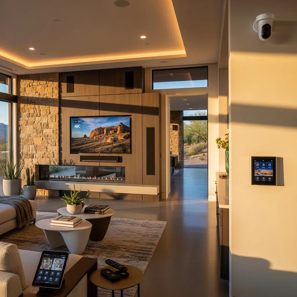 Luxury smart home in Arizona featuring advanced technology and elegant design